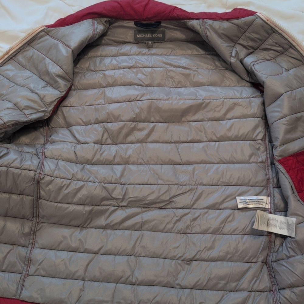 Michael Kors Red Quilted Vest - Picture 2 of 5